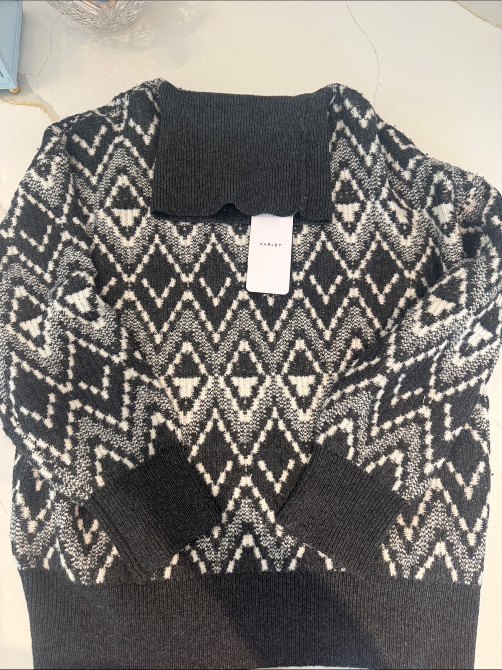 NWT Varley Ida Relaxed Fairisle Sweater S